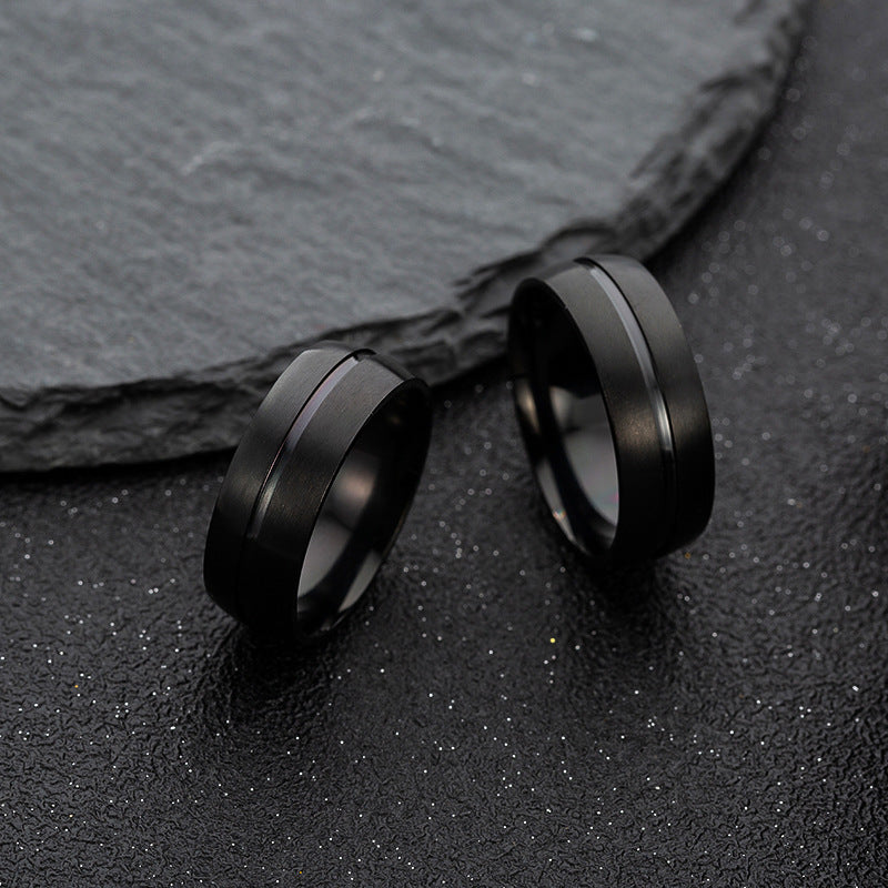 Stainless Steel Ring Black For Men - Nyaabs