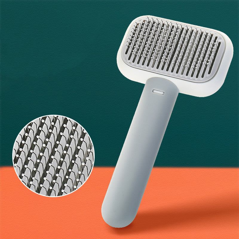 New Pet Cat Dog Hair Brush Hair Massage Comb Open-Knot Brush Grooming Cleaning Tool Stainless Steel Comb nyaabs.com