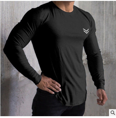 New Long Sleeve T Shirt Sport Men Gym Shirt Quick Dry Gym Fitness Training Running T Shirt Men Workout T-Shirt Bodybuilding Tops - Nyaabs