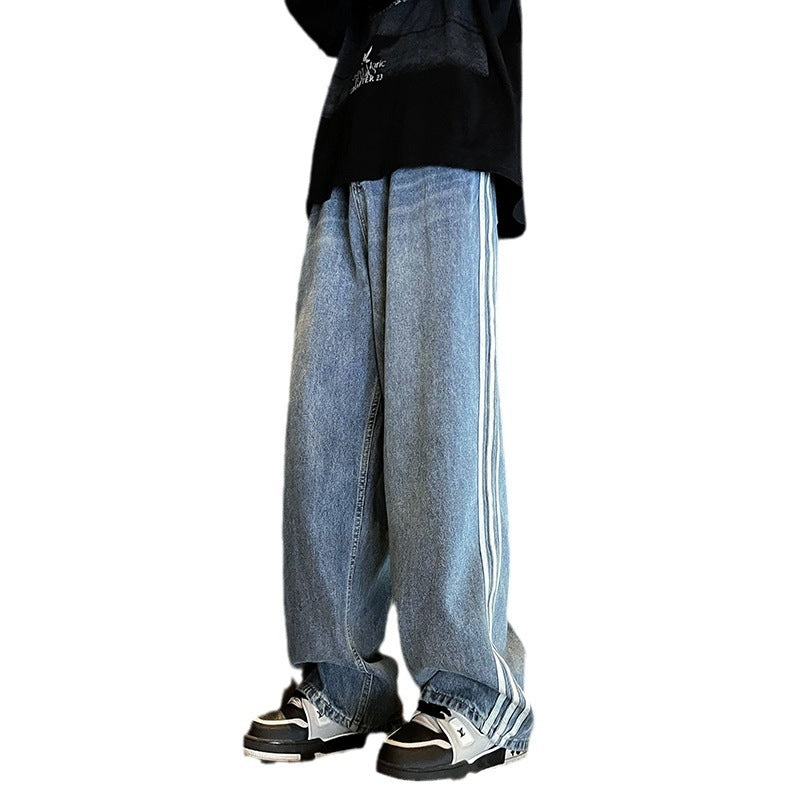 Jeans Men's Loose All-matching Wide Leg Trousers - Nyaabs