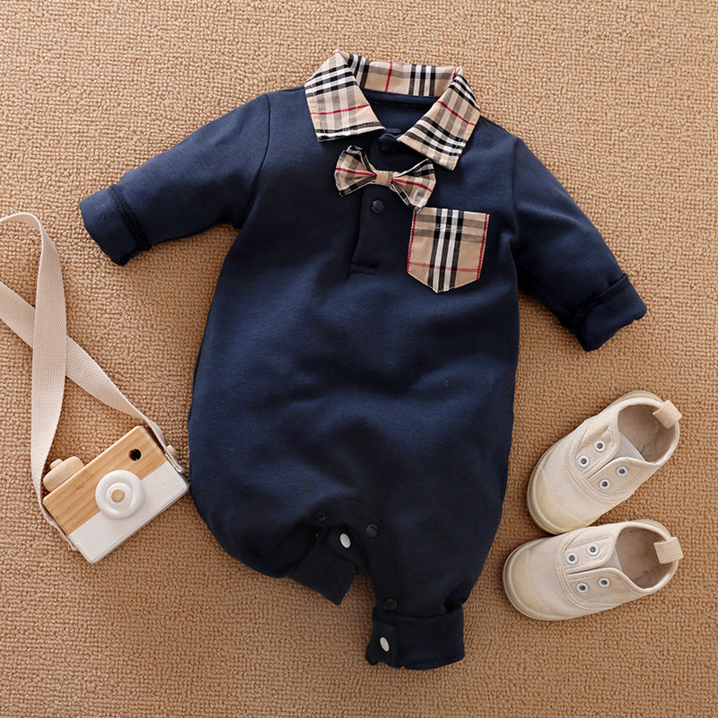 Gentleman's Baby Clothes, Long-sleeved Baby Clothes, Gentleman's Romper - Nyaabs