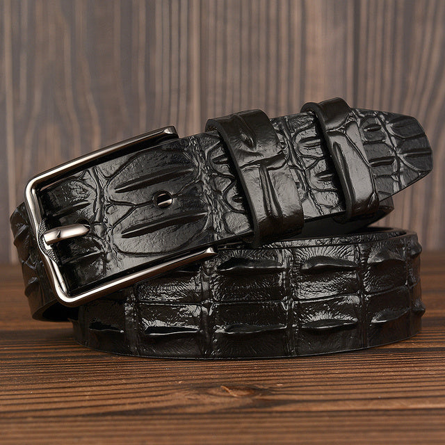 New Fashion Luxury Leather Design Male Dermis Leather Belt - Nyaabs