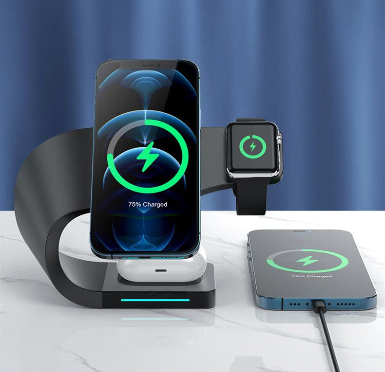 Multi-function Charging Stand Magnetic Wireless Charging 15W Fast Charging - Nyaabs