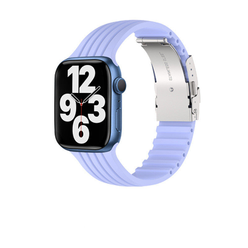 Silicone Stripe IWatch Strap For Men And Women - Nyaabs