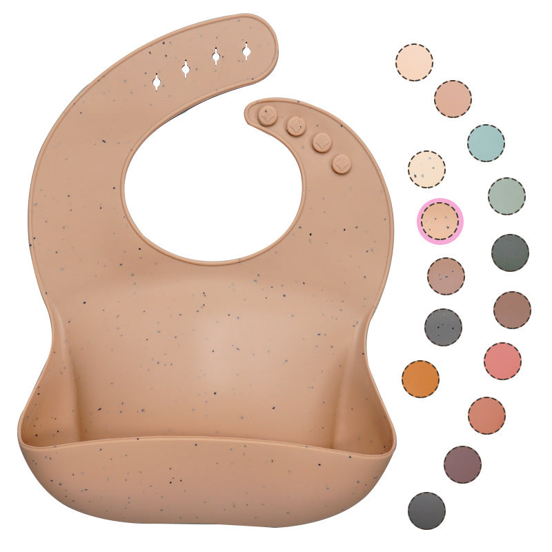 Soft Waterproof Silicone Baby Bib with Food Catcher, Baby Silicone Bib - Nyaabs