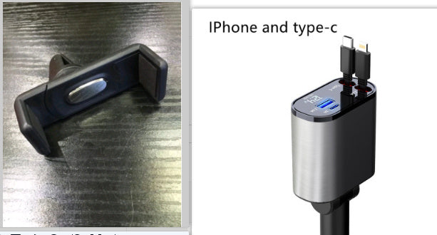 Metal Car Charger 100W Super Fast Charging Car Cigarette Lighter USB And TYPE-C Adapter - Nyaabs