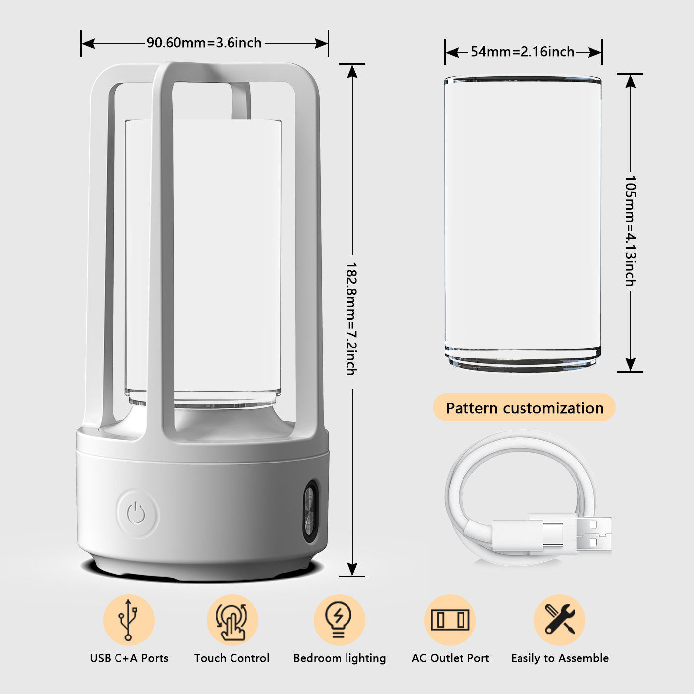 Creative 2 In 1 Audio Acrylic Crystal Lamp And Bluetooth Speaker Valentine's Day Gift Touch Night Lamp - Nyaabs