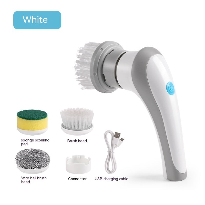 Electric Cleaning Brush 4 In 1 Spinning Scrubber Handheld Electric Cordless Cleaning Brush Portable nyaabs.com