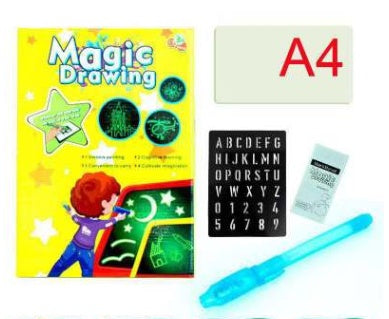 Educational Toy Drawing Pad 3D Magic 8 Light Effects Puzzle Board Sketchpad - Nyaabs