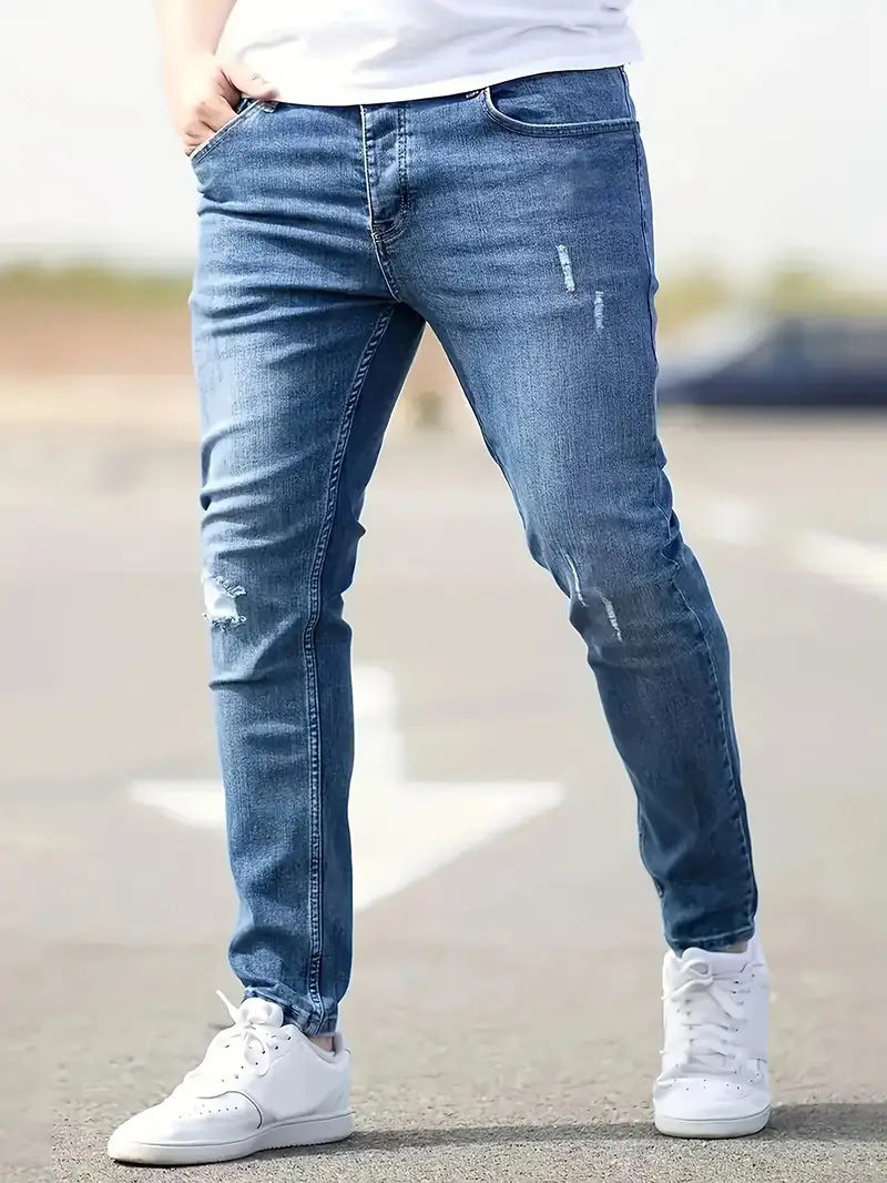 American-style Slim-fit Stretch Jeans - Nyaabs