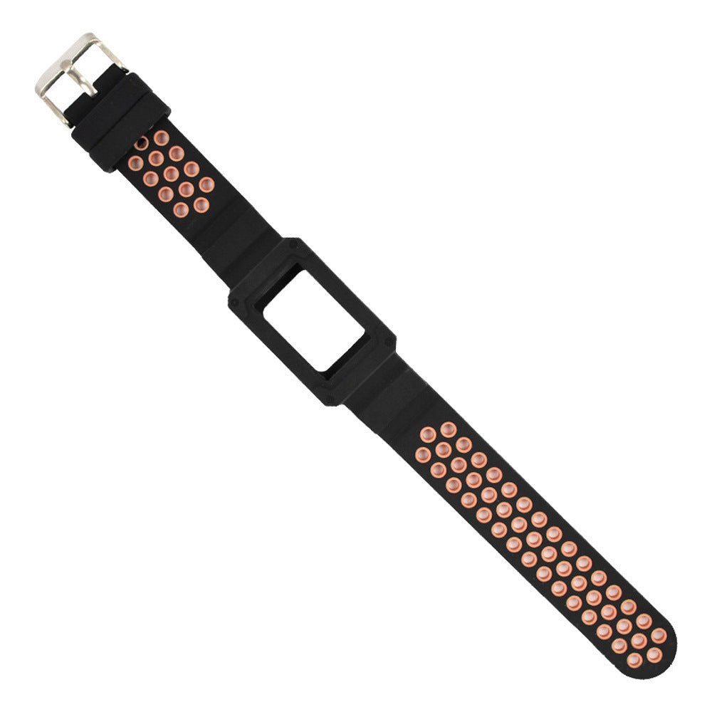 Two-coloured One-piece Silicone Casual Sports Watch Silicone Strap - Nyaabs