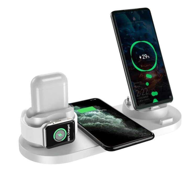 Wireless Charger For IPhone Fast Charger For Phone Fast Charging Pad For Phone Watch 6 In 1 Charging Dock Station - Nyaabs