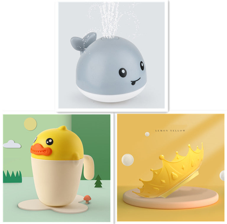 New Baby Bathroom Bath Electric Induction Whale Spray Small Toy - Nyaabs