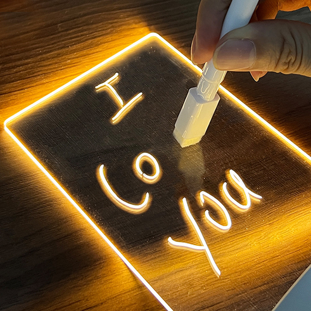 Creative Note Board Creative Led Night Light USB Message Board Holiday Light With Pen Gift For Children Girlfriend Decoration Night Lamp - Nyaabs