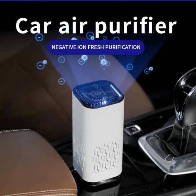 Car Air Purifier Portable Negative Ion Generator Remove Formaldehyde Dust Smoke Air Freshen Washer For Home Car - Nyaabs