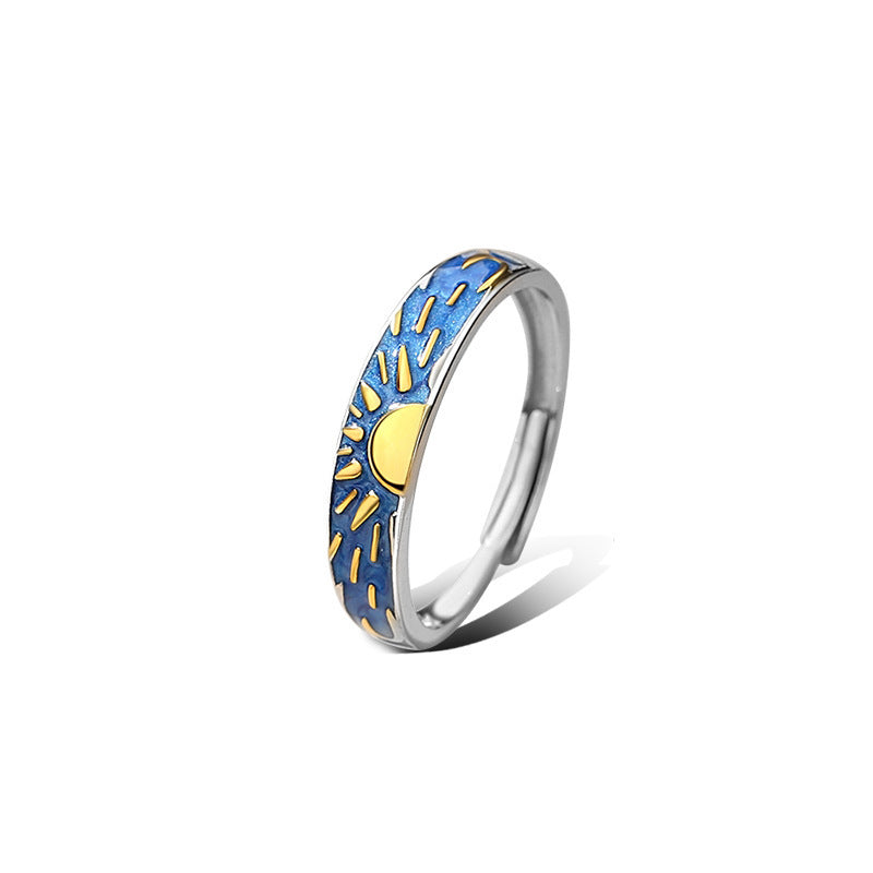 Men And Women Sun And Moon Ring - Nyaabs