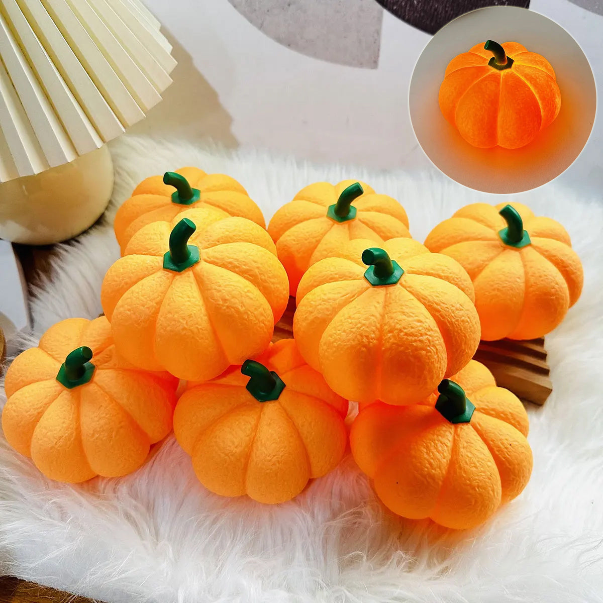 Pumpkin Halloween Decorative Night Light Bedroom Dormitory Creative Bedside Lights Eye Protection Deco Night Lamp - Nyaabs