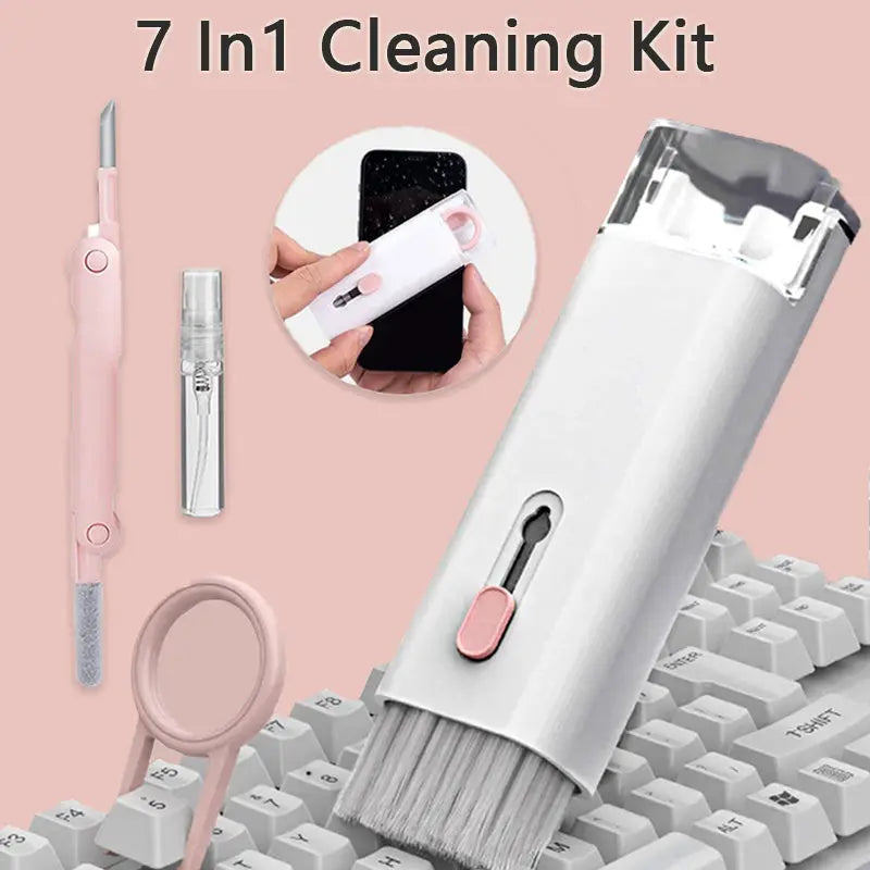 Multifunctional Bluetooth Headset Cleaning Pen Set Keyboard Cleaner Cleaning Tools Cleaner Keycap Puller Kit - Nyaabs