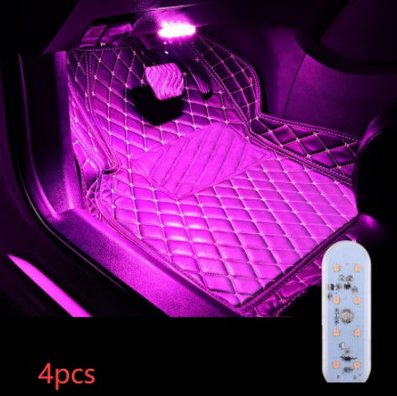 Touch-sensitive Usb Charging Atmosphere Lamp In Car - Nyaabs