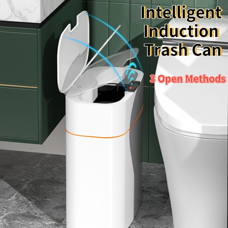 Smart Trash Can With Lid For Bedroom And Living Room Kitchen Storage Box Trash Can Induction Small Car Box Automatic Smart Dustbin Smart Trash Bin nyaabs.com