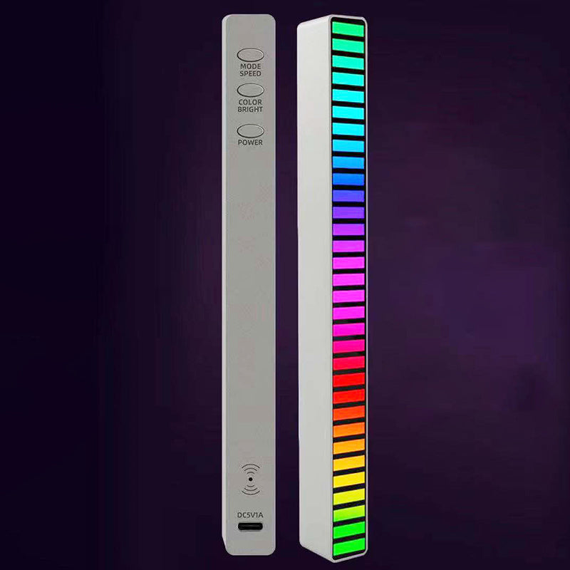 New Car Sound Control Light RGB Voice-Activated Music Rhythm Ambient Light With 32 LED 18 Colors Car Home Decoration Lamp - Nyaabs