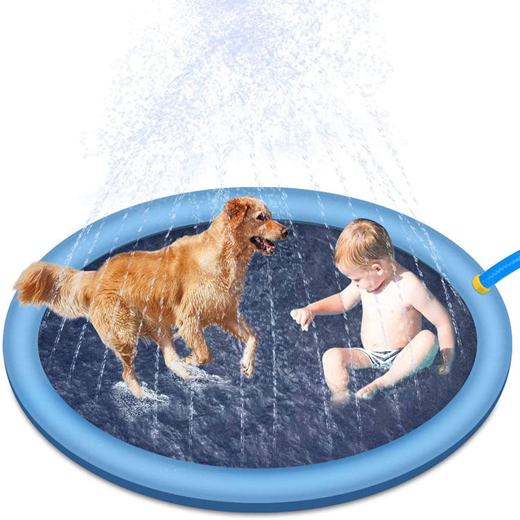 Non-Slip Splash Pad For Kids And Pet Dog Pool Summer Outdoor Water Toys Fun Backyard Fountain Play Mat - Nyaabs