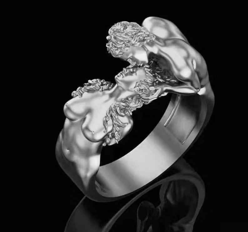 Fashion Men And Women Couple Ring Exaggerated - Nyaabs