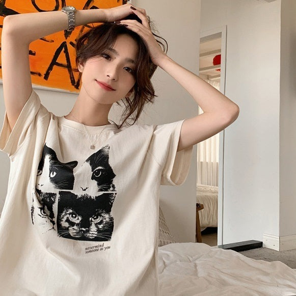 Alphabet half - sleeved T-shirt - Nyaabs