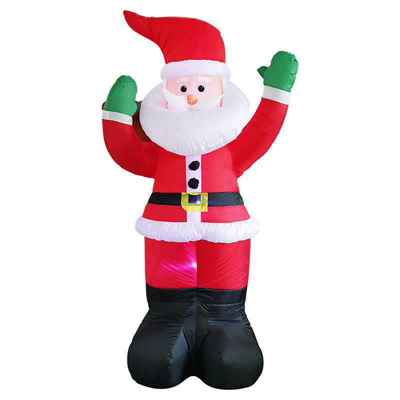 Christmas LED Lights Glowing Santa Tree Snowman Inflatable Doll Outdoor Yard Garden Decor - Nyaabs