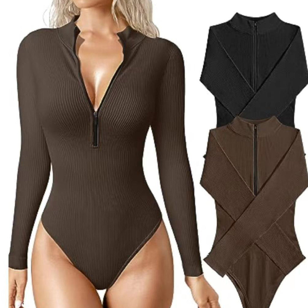 Fashion Long Sleeve Jumpsuit Seamless Slimming Shapewear For Women Romper - Nyaabs