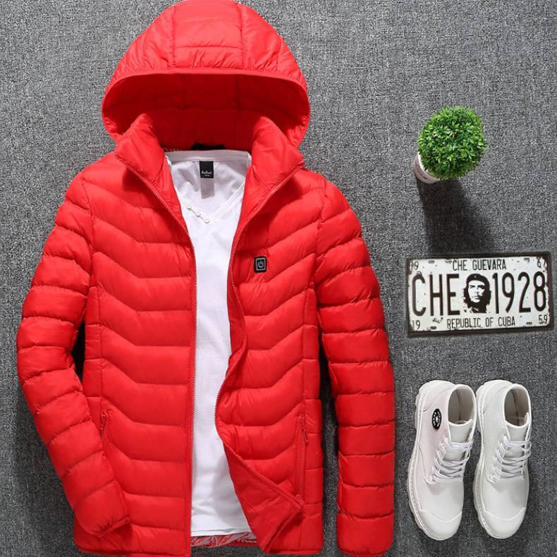 New Heated Jacket Coat USB Electric Jacket Cotton Coat Heater Thermal Clothing Heating Vest Men's Clothes Winter - Nyaabs