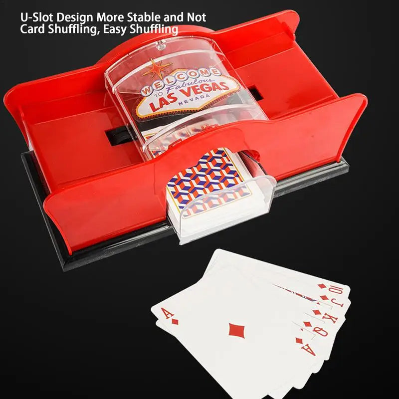 Poker Card Hand Shuffler Easy Hand Cranked Casino Card Shuffling Machine For Blackjack Poker Texas - Nyaabs