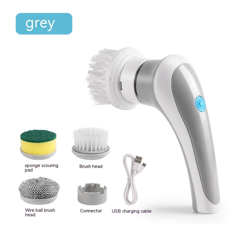 Electric Cleaning Brush 4 In 1 Spinning Scrubber Handheld Electric Cordless Cleaning Brush Portable nyaabs.com