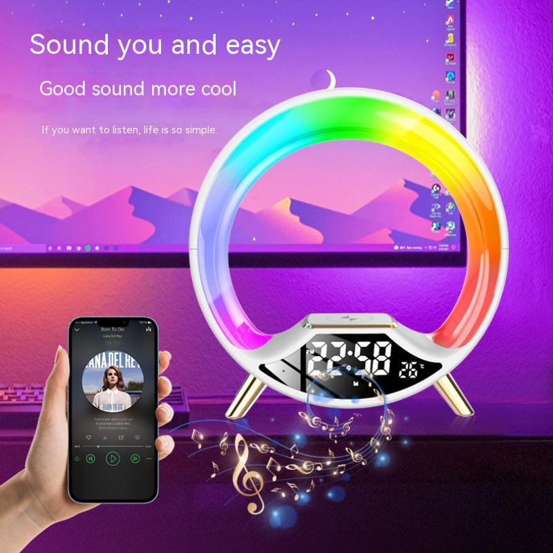 O Light Three In One Wireless Charging Multifunctional Bluetooth Speaker Night Light - Nyaabs