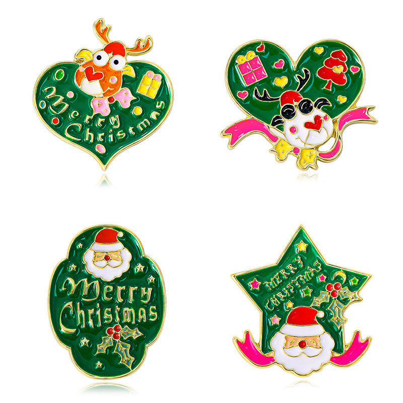 Cartoon Christmas Brooch For Men And Women - Nyaabs