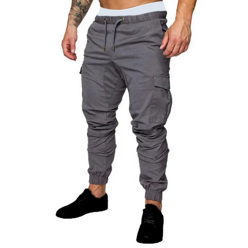 Men's Long Jogging Multi-pocket Trousers - Nyaabs