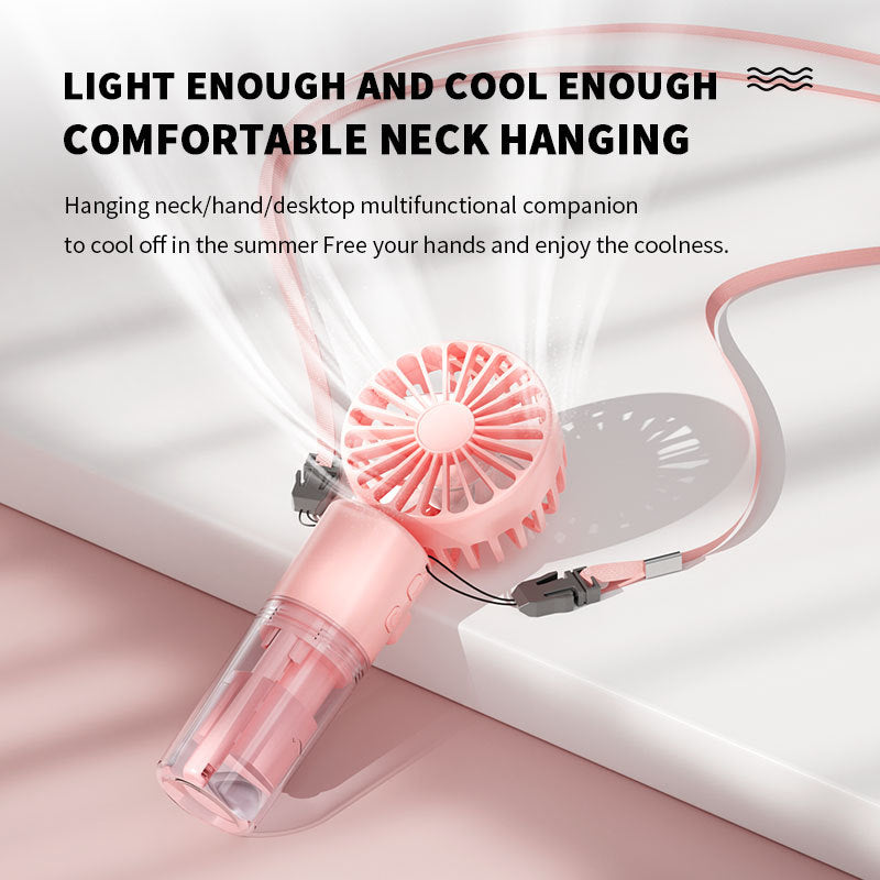 Portable Handheld Spray Fan 4-Speed Water Spray Mist Fan Summer Cooling Artifact USB Charging Summer Supplies Outdoor Mini Fan - Nyaabs