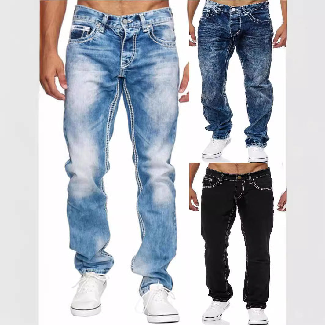 European And American Straight Men's Jeans - Nyaabs