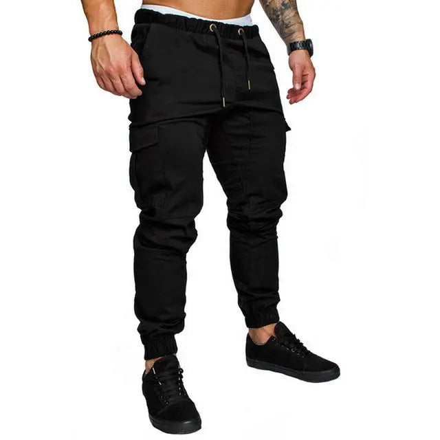 Men's Long Jogging Multi-pocket Trousers - Nyaabs