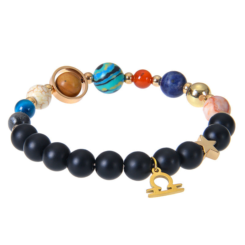 Eight Planets Twelve Constellations Bracelets Frosted Stone Beaded Bracelet nyaabs.com