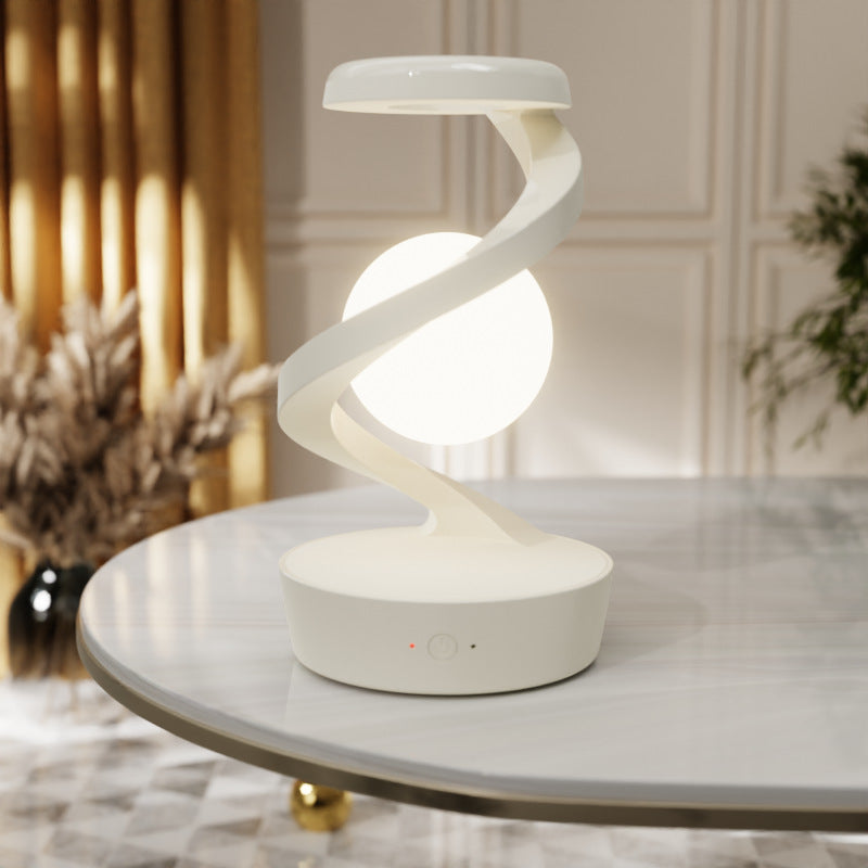 Rotating Moon Desk Lamp With Phone Wireless Charging Sensor Control Table Lamps Decorative Desktop Lamp Small Night Lamp Home Decor - Nyaabs