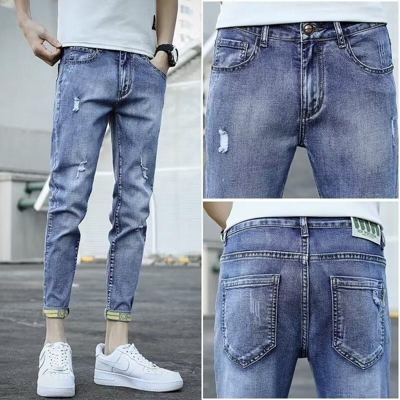 Stretch Ankle Length Casual Pants Men - Nyaabs