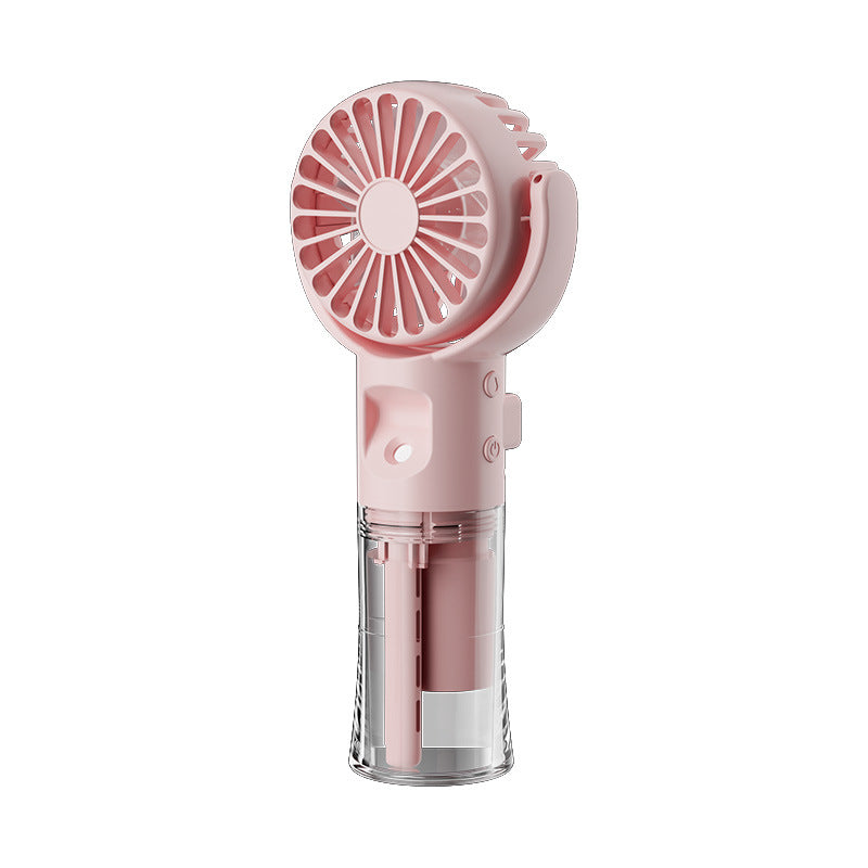 Portable Handheld Spray Fan 4-Speed Water Spray Mist Fan Summer Cooling Artifact USB Charging Summer Supplies Outdoor Mini Fan - Nyaabs