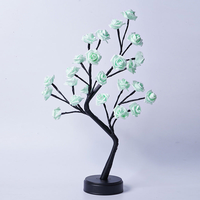 Table Lamp Flower Tree Rose Lamps Fairy Desk Night Lights USB Operated Gifts For Wedding Valentine Christmas Decoration - Nyaabs