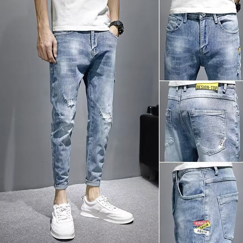 Stretch Ankle Length Casual Pants Men - Nyaabs