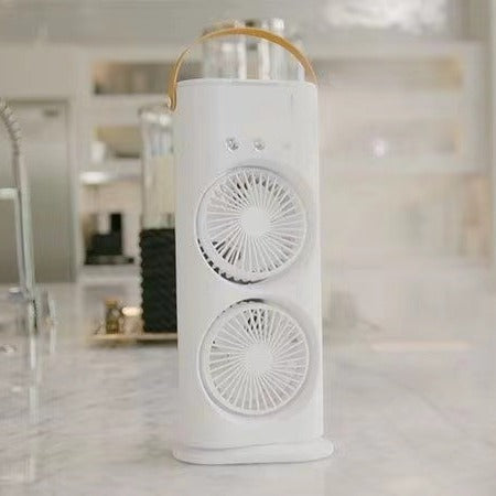 Double-ended Spray Fan Portable Humidifier Fan Air Conditioner Household Small Air Cooler Hydrocooling Portable Air Adjustment - Nyaabs