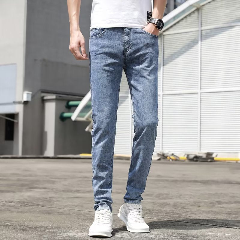 Light-colored Jeans Men's Korean-style Stretch - Nyaabs