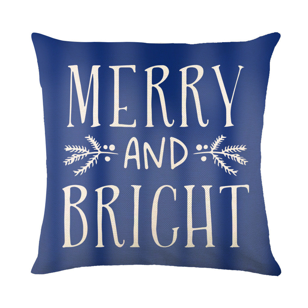 Christmas Decorations Pillow Covers Sofa Square Throw Pillow Cases Stamping Snowflake Waist Cushion Cover Home Bed Decor - Nyaabs