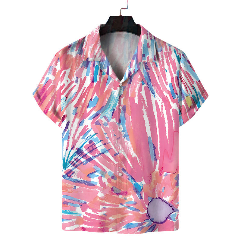 Men's Creative Digital Printing Casual Beach Shirt nyaabs.com