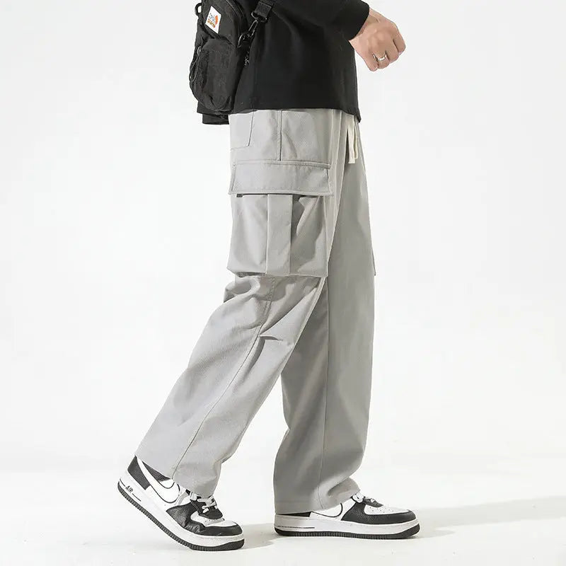 Straight Multi-pocket Casual Pants For Boys - Nyaabs